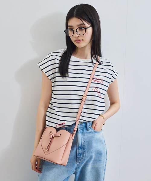 GOLDS♡ビジュー付きハートバックル♡ピンクグラデーション♡ホルタートップス ハート型キルトショルダー（ショルダーバッグ） | PINK-latte