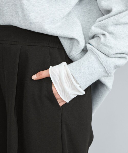 coen（コーエン）の「イージービューティーワイドパンツ（WEB限定サイズ）（スラックス・レディース・ダークグレー/ブラウン/ベージュ/ブラック/ロイヤルブルー・S/M/L/XL）」の13枚目の写真