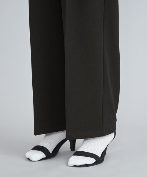 coen（コーエン）の「イージービューティーワイドパンツ（WEB限定サイズ）（スラックス・レディース・ダークグレー/ブラウン/ベージュ/ブラック/ロイヤルブルー・S/M/L/XL）」の12枚目の写真