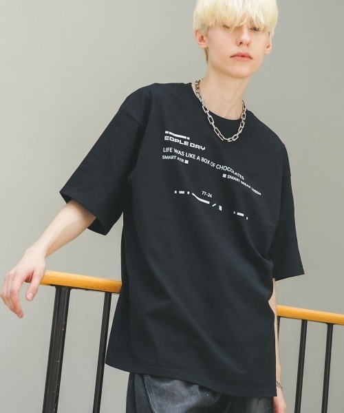 Shoowtime(ショウタイム)の「オーバーサイズ / ビッグシルエットショートスリーブTシャツ(Tシャツ/カットソー・メンズ・アイボリー/ブラック・LARGE/MEDIUM)」の22枚目の写真