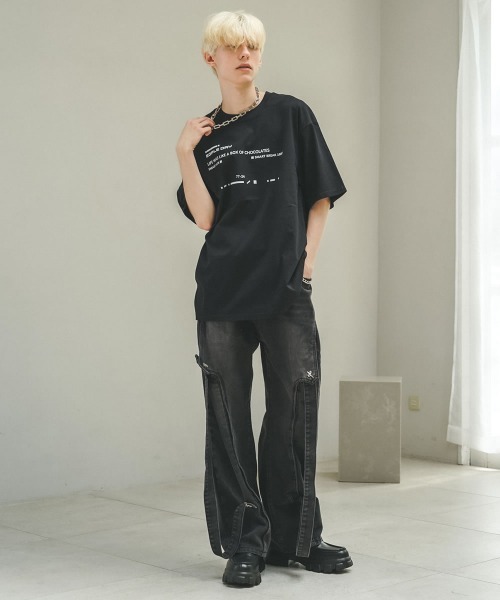 Shoowtime(ショウタイム)の「オーバーサイズ / ビッグシルエットショートスリーブTシャツ(Tシャツ/カットソー・メンズ・アイボリー/ブラック・LARGE/MEDIUM)」の14枚目の写真