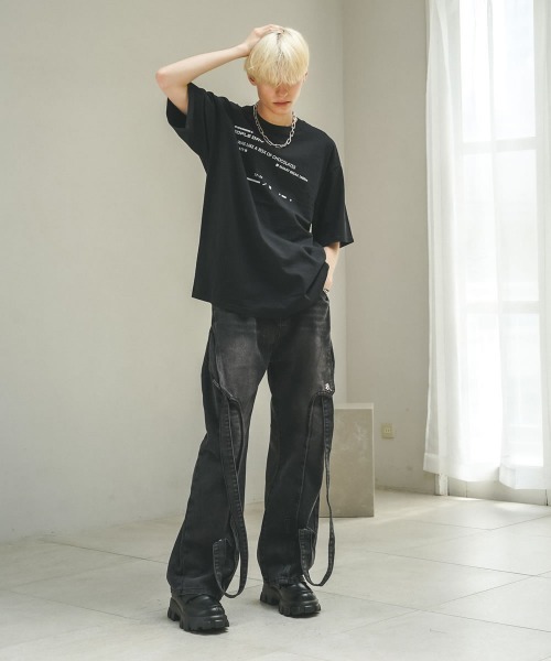 Shoowtime(ショウタイム)の「オーバーサイズ / ビッグシルエットショートスリーブTシャツ(Tシャツ/カットソー・メンズ・アイボリー/ブラック・LARGE/MEDIUM)」の15枚目の写真