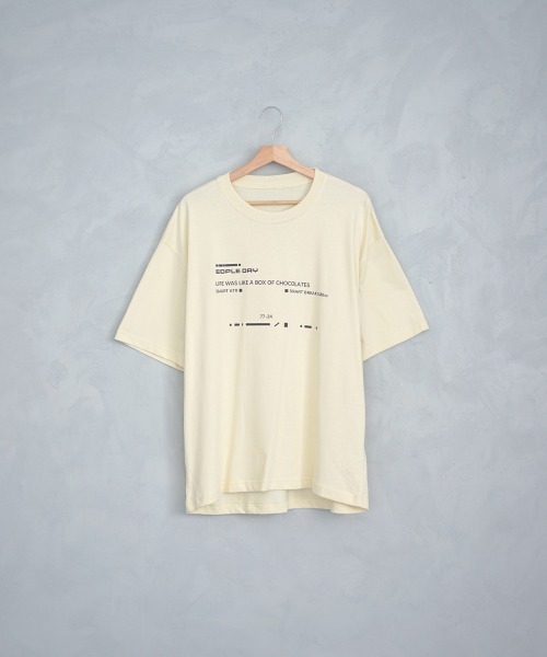 Shoowtime(ショウタイム)の「オーバーサイズ / ビッグシルエットショートスリーブTシャツ(Tシャツ/カットソー・メンズ・アイボリー/ブラック・LARGE/MEDIUM)」の8枚目の写真