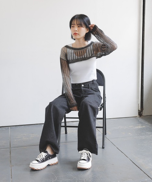 ALAND（エーランド）の「【UNISEX】ALAND／バックハートリブタンク（タンクトップ・レディース・ホワイト/ブラック/ブラウン・MEDIUM/SMALL）」の6枚目の写真