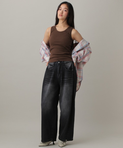 ALAND（エーランド）の「【UNISEX】ALAND／バックハートリブタンク（タンクトップ・レディース・ホワイト/ブラック/ブラウン・MEDIUM/SMALL）」の14枚目の写真