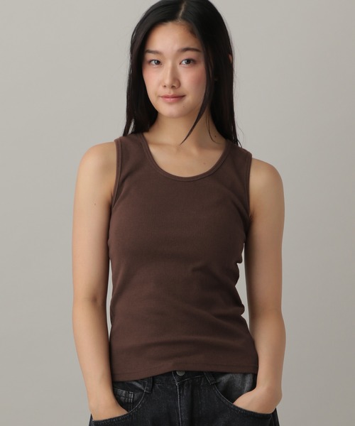 ALAND（エーランド）の「【UNISEX】ALAND／バックハートリブタンク（タンクトップ・レディース・ホワイト/ブラック/ブラウン・MEDIUM/SMALL）」の12枚目の写真