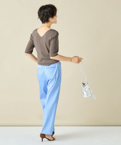 NOLLEY’S(ノーリーズ)の「《手洗い可能》総針2WAY Vネックプルオーバーニット(ニット/セーター・レディース・ベビーピンク/ブラウン/レッド/ブラック・38)」の16枚目の写真