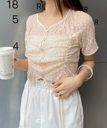 mline | 【4色展開】[mline]半袖ドロストレーストップス(シャツ/ブラウス)