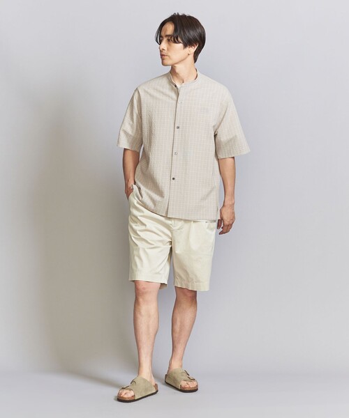 BEAUTY&YOUTH UNITED ARROWS(ビューティーアンドユースユナイテッドアローズ)の「シアサッカー バンドカラー フォルムシャツ(シャツ/ブラウス・メンズ・ナチュラル/ダークブラウン・S/M/L/XL)」の10枚目の写真