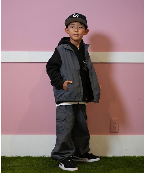 Dickies(ディッキーズ)の「【ムラサキスポーツ限定】Dickies/ディッキーズ MS DK 裏地メッシュ ナイロンベスト 80753300(ベスト・キッズ・ベージュ/チャコールグレー/ブラック・130cm/140cm/150cm/160cm)」の12枚目の写真