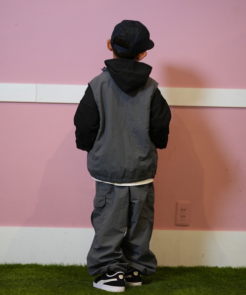 Dickies(ディッキーズ)の「【ムラサキスポーツ限定】Dickies/ディッキーズ MS DK 裏地メッシュ ナイロンベスト 80753300(ベスト・キッズ・ベージュ/チャコールグレー/ブラック・130cm/140cm/150cm/160cm)」の14枚目の写真
