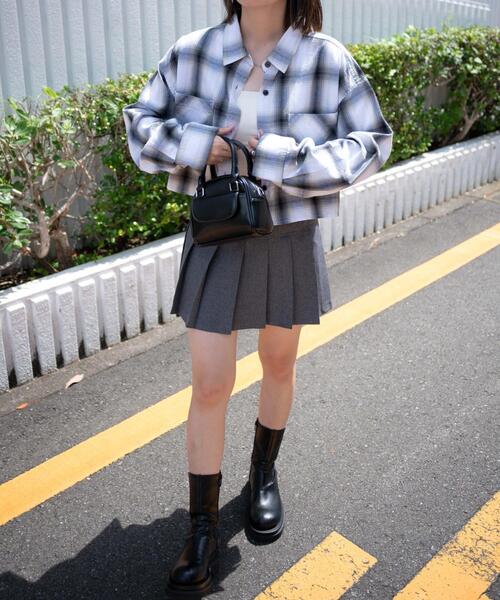 WEGO(ウィゴー)の「WEGO/オンブレチェックショートシャツ(シャツ/ブラウス・レディース・ホワイト系その他2/ブラック系その他2・FREE)」の18枚目の写真