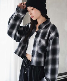 WEGO | WEGO/【24年秋冬新作】オンブレチェックショートシャツ(シャツ/ブラウス)