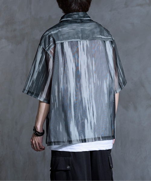 Ellno Loset（エルノロゼット）の「ニュアンス柄メッシュシャツ（シャツ/ブラウス・メンズ・ブラック系その他/ブラック・LARGE/MEDIUM/SMALL）」の17枚目の写真
