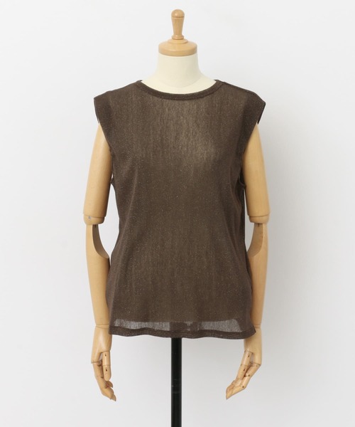 URBAN RESEARCH ROSSO WOMEN（アーバンリサーチ　ロッソ）の「ラメチュールタンクトップ（タンクトップ・レディース・オフホワイト/ブラウン・FREE）」の22枚目の写真