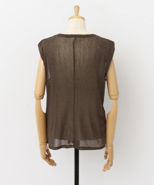 URBAN RESEARCH ROSSO WOMEN（アーバンリサーチ　ロッソ）の「ラメチュールタンクトップ（タンクトップ・レディース・オフホワイト/ブラウン・FREE）」の20枚目の写真