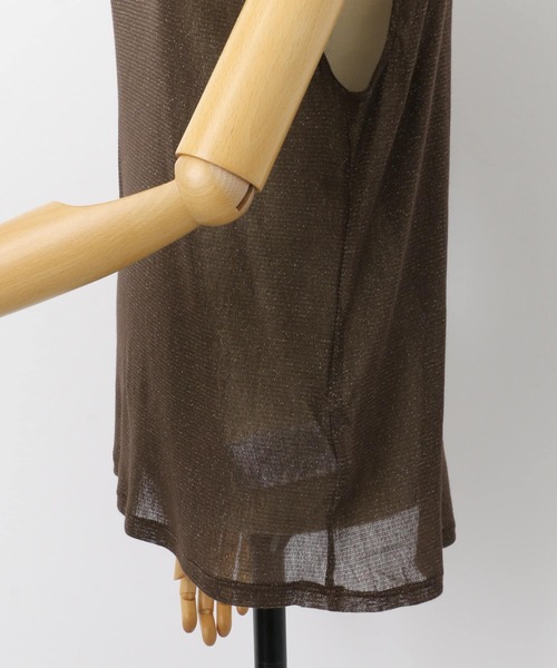 URBAN RESEARCH ROSSO WOMEN（アーバンリサーチ　ロッソ）の「ラメチュールタンクトップ（タンクトップ・レディース・オフホワイト/ブラウン・FREE）」の18枚目の写真