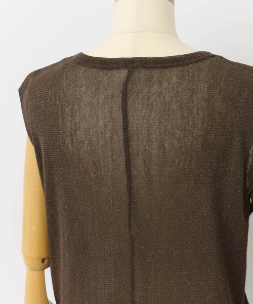 URBAN RESEARCH ROSSO WOMEN（アーバンリサーチ　ロッソ）の「ラメチュールタンクトップ（タンクトップ・レディース・オフホワイト/ブラウン・FREE）」の16枚目の写真