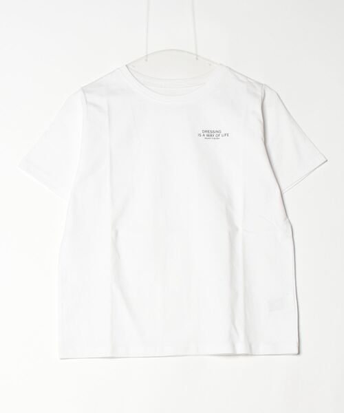 atONE(アットワン)の「ロゴT×チュールTコンパクトアンサンブル(Tシャツ/カットソー・レディース・オフホワイト/ホワイト×ブラック・F)」の4枚目の写真