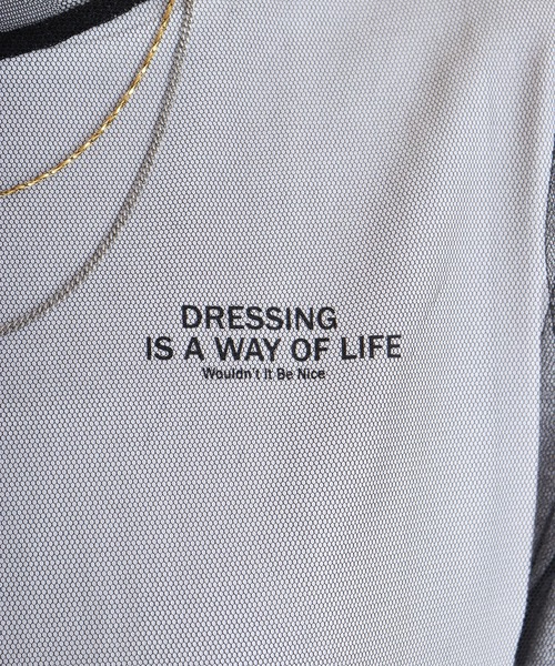 atONE(アットワン)の「ロゴT×チュールTコンパクトアンサンブル(Tシャツ/カットソー・レディース・オフホワイト/ホワイト×ブラック・F)」の21枚目の写真
