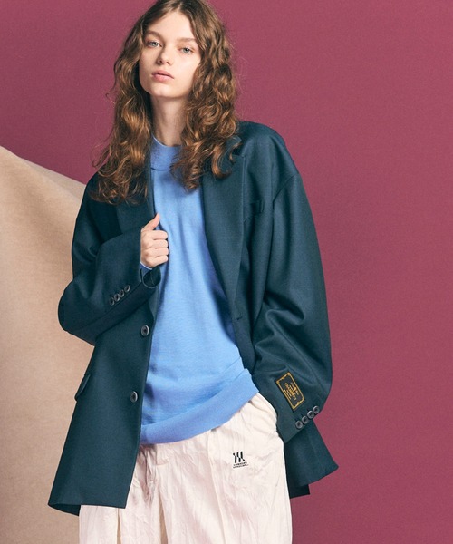 MAISON SPECIAL（メゾンスペシャル）の「《UNISEX》Prime-Over 4 Colors Chambray Washable Wool Tailored Jacket/プライムオーバー4色シャンブレーウォッシャブルウールテーラードジャケット【MAISON SPECIAL/メゾンスペシャル】（テーラードジャケット・メンズ・ダークグリーン/ブラック/ライトブルー/チャコールグレー/ブルー・2/1/0）」の4枚目の写真