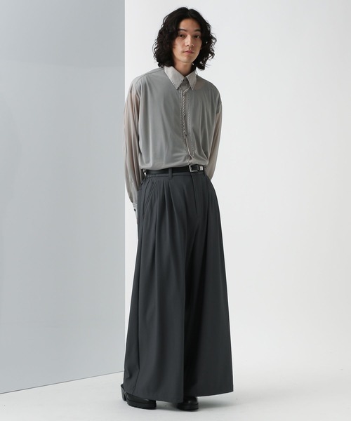 HARE(ハレ)の「【SET UP対応】DABOルーズカットプリーツパンツ(HARE)(その他パンツ・メンズ・グレー/ブラック/レッド・FREE)」の10枚目の写真