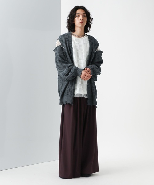 HARE(ハレ)の「【SET UP対応】DABOルーズカットプリーツパンツ(HARE)(その他パンツ・メンズ・グレー/ブラック/レッド・FREE)」の15枚目の写真