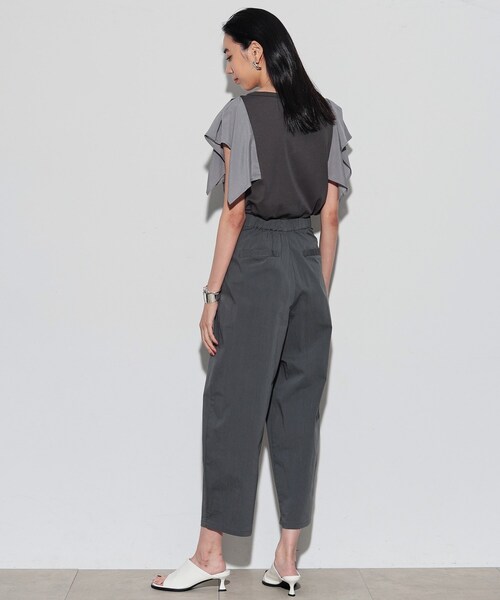 GALLEST（ギャレスト）の「ハンカチーフスリーブTシャツ（Tシャツ/カットソー・レディース・ダークグレー/ホワイト/ブラック・38）」の8枚目の写真