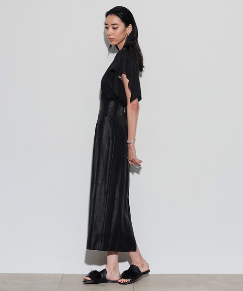 GALLEST（ギャレスト）の「ハンカチーフスリーブTシャツ（Tシャツ/カットソー・レディース・ダークグレー/ホワイト/ブラック・38）」の11枚目の写真