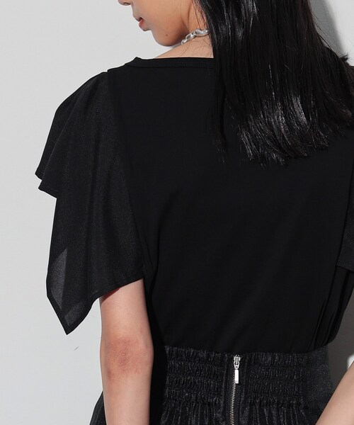 GALLEST（ギャレスト）の「ハンカチーフスリーブTシャツ（Tシャツ/カットソー・レディース・ダークグレー/ホワイト/ブラック・38）」の13枚目の写真