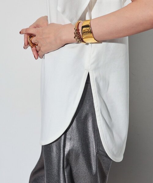 GALLEST（ギャレスト）の「ハンカチーフスリーブTシャツ（Tシャツ/カットソー・レディース・ダークグレー/ホワイト/ブラック・38）」の18枚目の写真