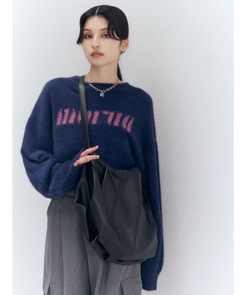 MURUA（ムルーア）の「ラウンドフェイクレザーバッグ（ハンドバッグ・レディース・ブラウン/ブラック/グレー・FREE）」の9枚目の写真