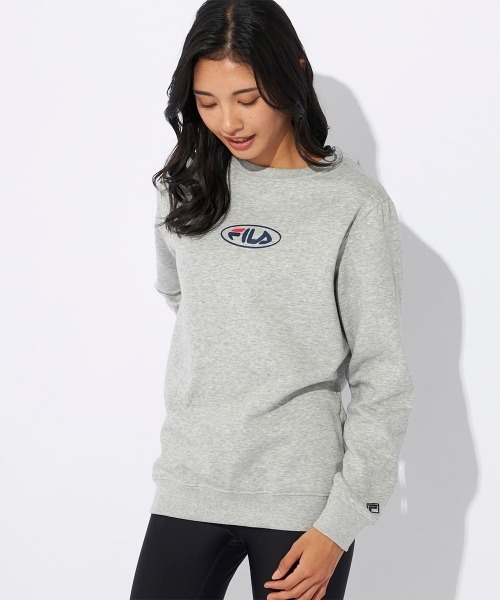 FILA（フィラ）の「クルーネックスウェット（スウェット・レディース・ダークグリーン/ブラック/杢グレー・MEDIUM/LARGE/X-LARGE）」の2枚目の写真