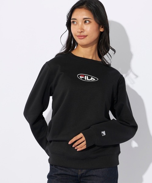 FILA（フィラ）の「クルーネックスウェット（スウェット・レディース・ダークグリーン/ブラック/杢グレー・MEDIUM/LARGE/X-LARGE）」の6枚目の写真