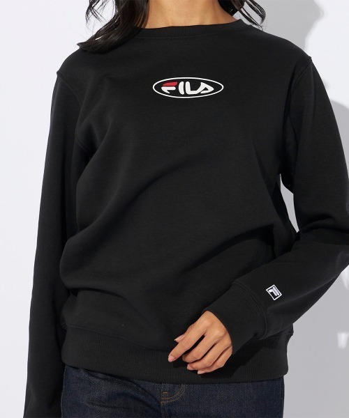FILA（フィラ）の「クルーネックスウェット（スウェット・レディース・ダークグリーン/ブラック/杢グレー・MEDIUM/LARGE/X-LARGE）」の7枚目の写真