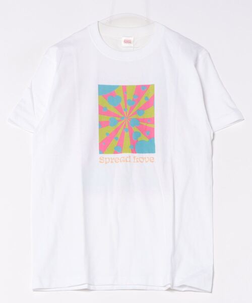 NO WAY(ノーウェイ)の「/Spread Love/オリジナルプリント S/S T(Tシャツ/カットソー・レディース・ホワイト/ブラック・MEDIUM/LARGE/SMALL)」の2枚目の写真