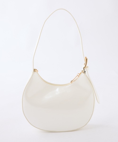 one after another NICE CLAUP（ワンアフターアナザーナイスクラップ）の「エンブレム付き/エナメルミニホーボーバッグ（ショルダーバッグ・レディース・ブラック/レッド/ピンク/アイボリー・FREE）」の17枚目の写真