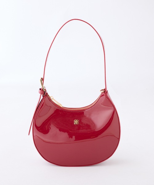 one after another NICE CLAUP（ワンアフターアナザーナイスクラップ）の「エンブレム付き/エナメルミニホーボーバッグ（ショルダーバッグ・レディース・ブラック/レッド/ピンク/アイボリー・FREE）」の11枚目の写真