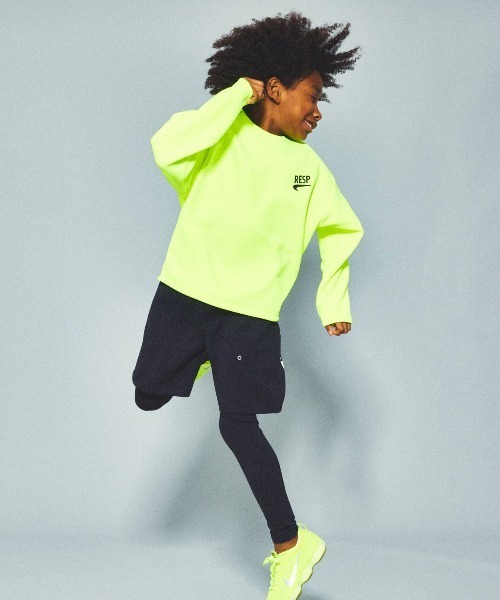 RE/SP(アールイーエスピー)の「RE/SP One Point L/S Tee / アールイーエスピー ワンポイントロングスリーブTシャツ(Tシャツ/カットソー・キッズ・ブラック/ライム・1/2/3/4)」の10枚目の写真
