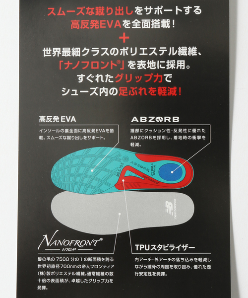 NEW BALANCE（ニューバランス）の「New Balance (ニューバランス) サポーティブリバウンドインソール LAM35689（シューズ小物/雑貨・メンズ・ライトグレー・X-LARGE/LARGE/MEDIUM）」の7枚目の写真