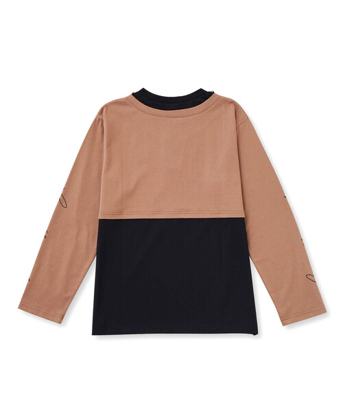 ZIDDY（ジディ）の「【 ニコ☆プチ 掲載 】ネックレス付きレイヤード風Tシャツ(130~160cm)（Tシャツ/カットソー・キッズ・パープル/ブラウン・130cm/140cm/150cm/160cm）」の10枚目の写真