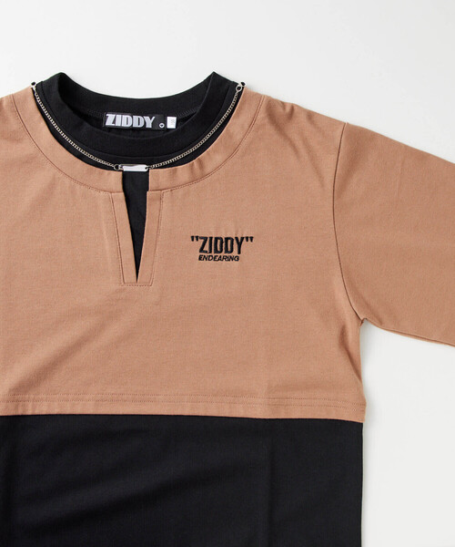 ZIDDY（ジディ）の「【 ニコ☆プチ 掲載 】ネックレス付きレイヤード風Tシャツ(130~160cm)（Tシャツ/カットソー・キッズ・パープル/ブラウン・130cm/140cm/150cm/160cm）」の11枚目の写真