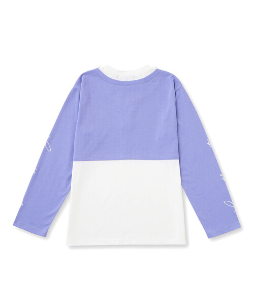 ZIDDY（ジディ）の「【 ニコ☆プチ 掲載 】ネックレス付きレイヤード風Tシャツ(130~160cm)（Tシャツ/カットソー・キッズ・パープル/ブラウン・130cm/140cm/150cm/160cm）」の16枚目の写真