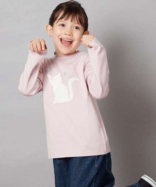 a.v.v（アーヴェヴェ）の「[100-130]アソートアートロンＴ（Tシャツ/カットソー・キッズ・ライトピンク/アイボリー/ダークインディゴブルー・100/120/110/130）」の3枚目の写真