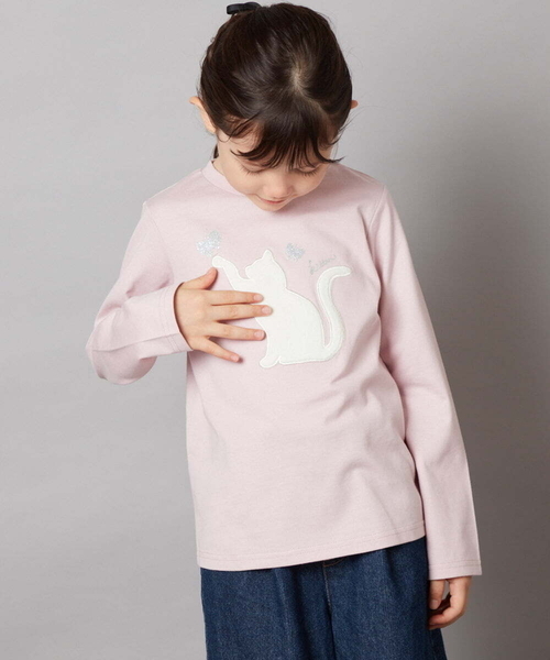 a.v.v（アーヴェヴェ）の「[100-130]アソートアートロンＴ（Tシャツ/カットソー・キッズ・ライトピンク/アイボリー/ダークインディゴブルー・100/120/110/130）」の5枚目の写真