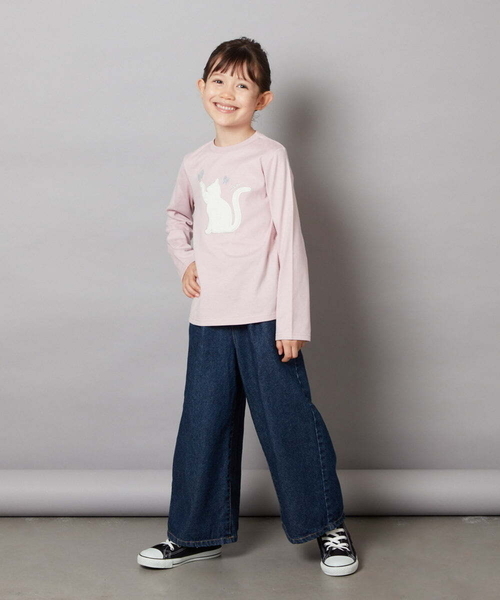 a.v.v（アーヴェヴェ）の「[100-130]アソートアートロンＴ（Tシャツ/カットソー・キッズ・ライトピンク/アイボリー/ダークインディゴブルー・100/120/110/130）」の7枚目の写真