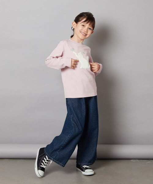 a.v.v（アーヴェヴェ）の「[100-130]アソートアートロンＴ（Tシャツ/カットソー・キッズ・ライトピンク/アイボリー/ダークインディゴブルー・100/120/110/130）」の8枚目の写真