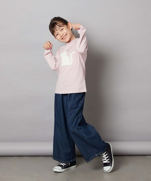 a.v.v（アーヴェヴェ）の「[100-130]アソートアートロンＴ（Tシャツ/カットソー・キッズ・ライトピンク/アイボリー/ダークインディゴブルー・100/120/110/130）」の9枚目の写真