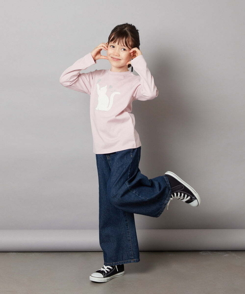 a.v.v（アーヴェヴェ）の「[100-130]アソートアートロンＴ（Tシャツ/カットソー・キッズ・ライトピンク/アイボリー/ダークインディゴブルー・100/120/110/130）」の10枚目の写真