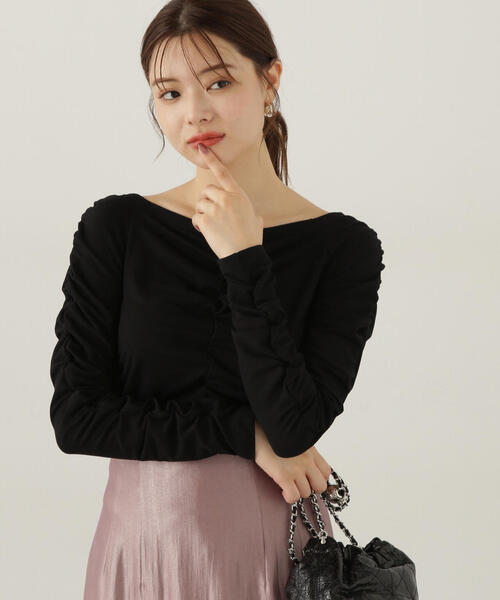 【セール】シャーリングロングＴ / 1214260903（Tシャツ/カットソー）｜PROPORTION BODY DRESSING（プロポーションボディドレッシング） 5,236円